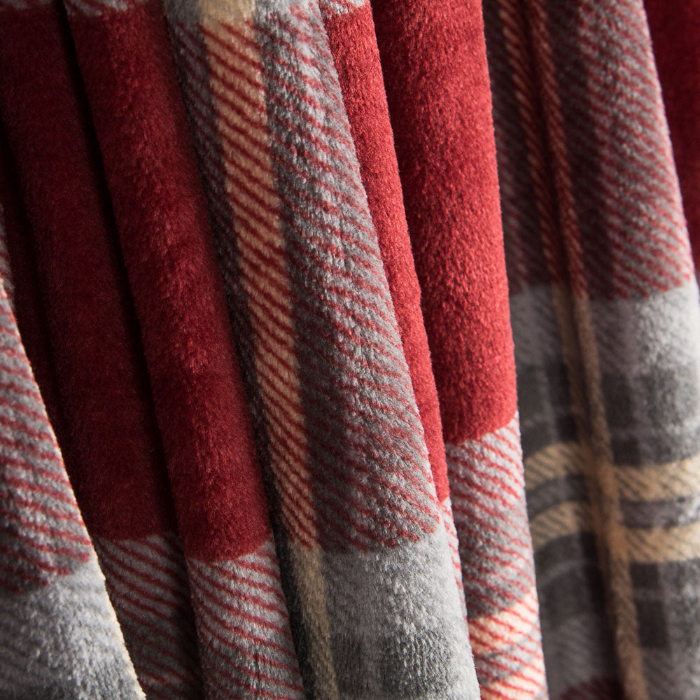 Tecido Coralina Scottish Grena - Ribes y Casals