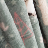 Tecido Polar Coralina Raposas Verde - Ribes y Casals