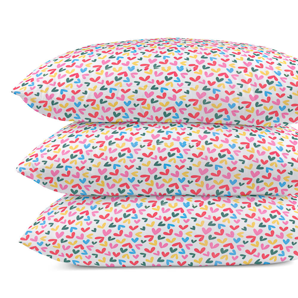 Popeline Algodão Vários Corações - Ribes y Casals