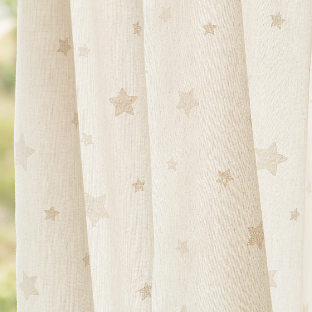 Cortina de Poliéster Visillo Estrelas Natural - Ribes y Casals