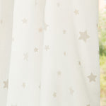 Cortina de Poliéster Visillo Estrelas Branco - Ribes y Casals