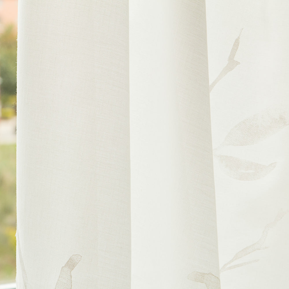 Retal Visillo Poliéster Ramas Natural 50x300 cm - Ribes y Casals