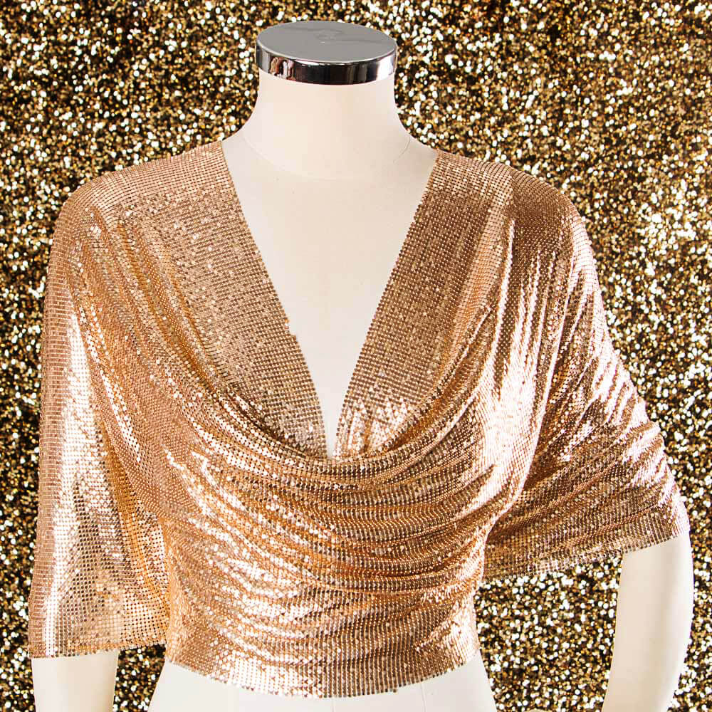 Malha Metálica Rosa-Dourado - Ribes y Casals