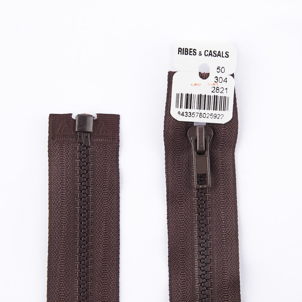 Cremallera Inyectada 2821 Marrón Oscuro - Ribes y Casals