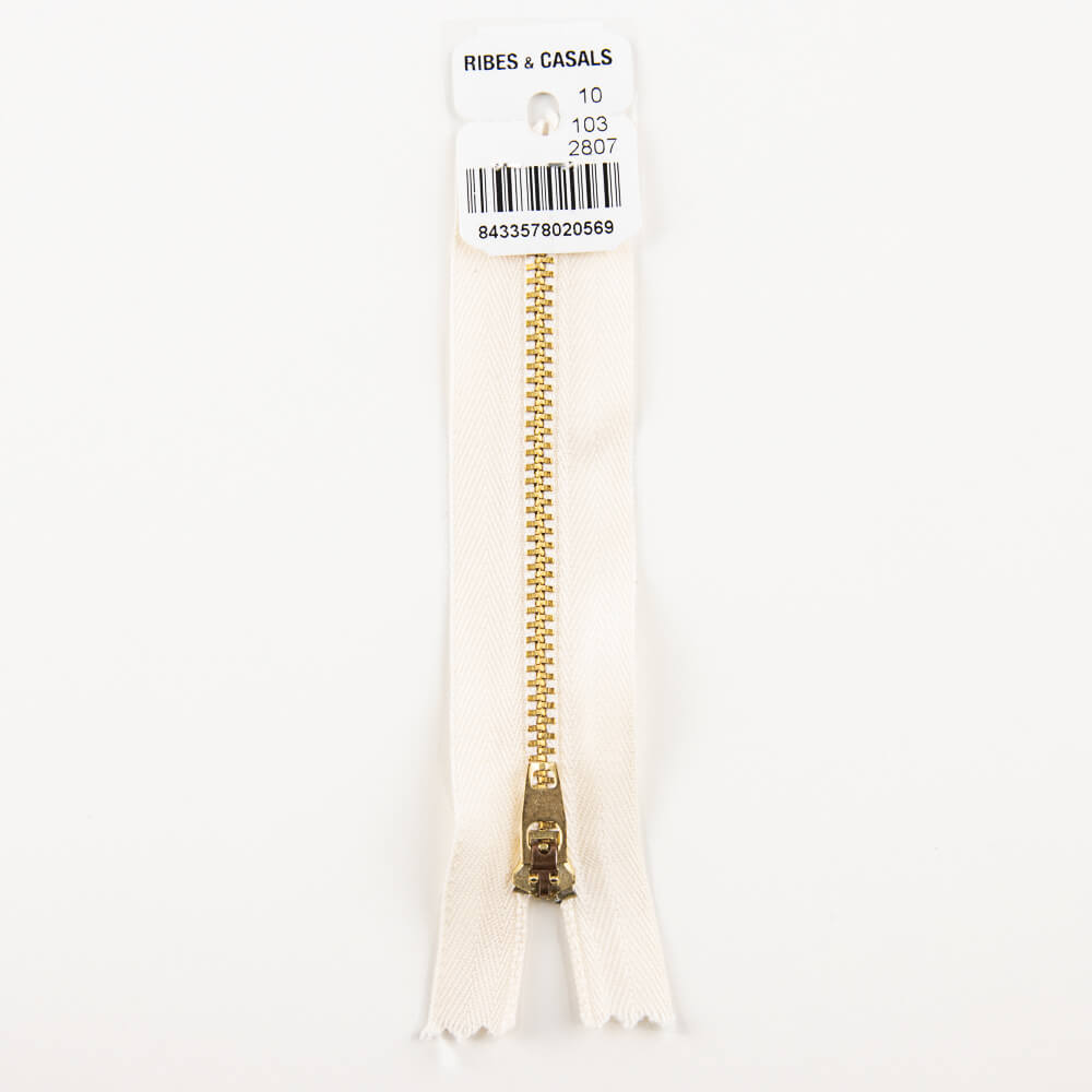 Zíper Metálico Malha 3 Cru - Ribes y Casals