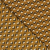 Crepe China Geométrico Castanho - Ribes y Casals