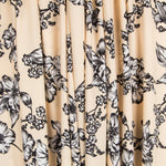 Viscose Faixas Florais Preta - Ribes y Casals