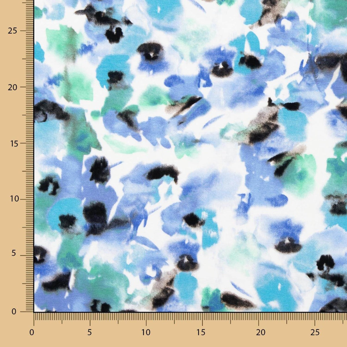 Tricô Poliéster Azul Abstrato - Ribes y Casals