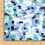 Tricô Poliéster Azul Abstrato - Ribes y Casals