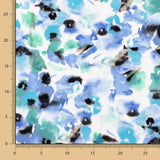 Tricô Poliéster Azul Abstrato - Ribes y Casals