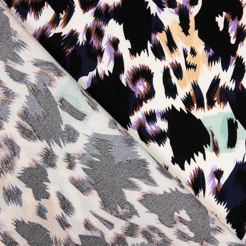 Tricô  Crepe Manchado Animais - Ribes y Casals