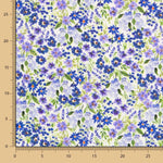 Retal Crep Poliéster Flor Lavanda 90x140 cm - Ribes y Casals
