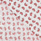 Crepe Poliéster Mini Caxemira Branco - Ribes y Casals