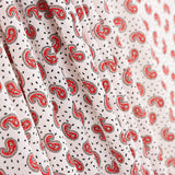 Crepe Poliéster Mini Caxemira Branco - Ribes y Casals