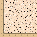 Crepe Poliéster Multi Bolinhas Areia - Ribes y Casals