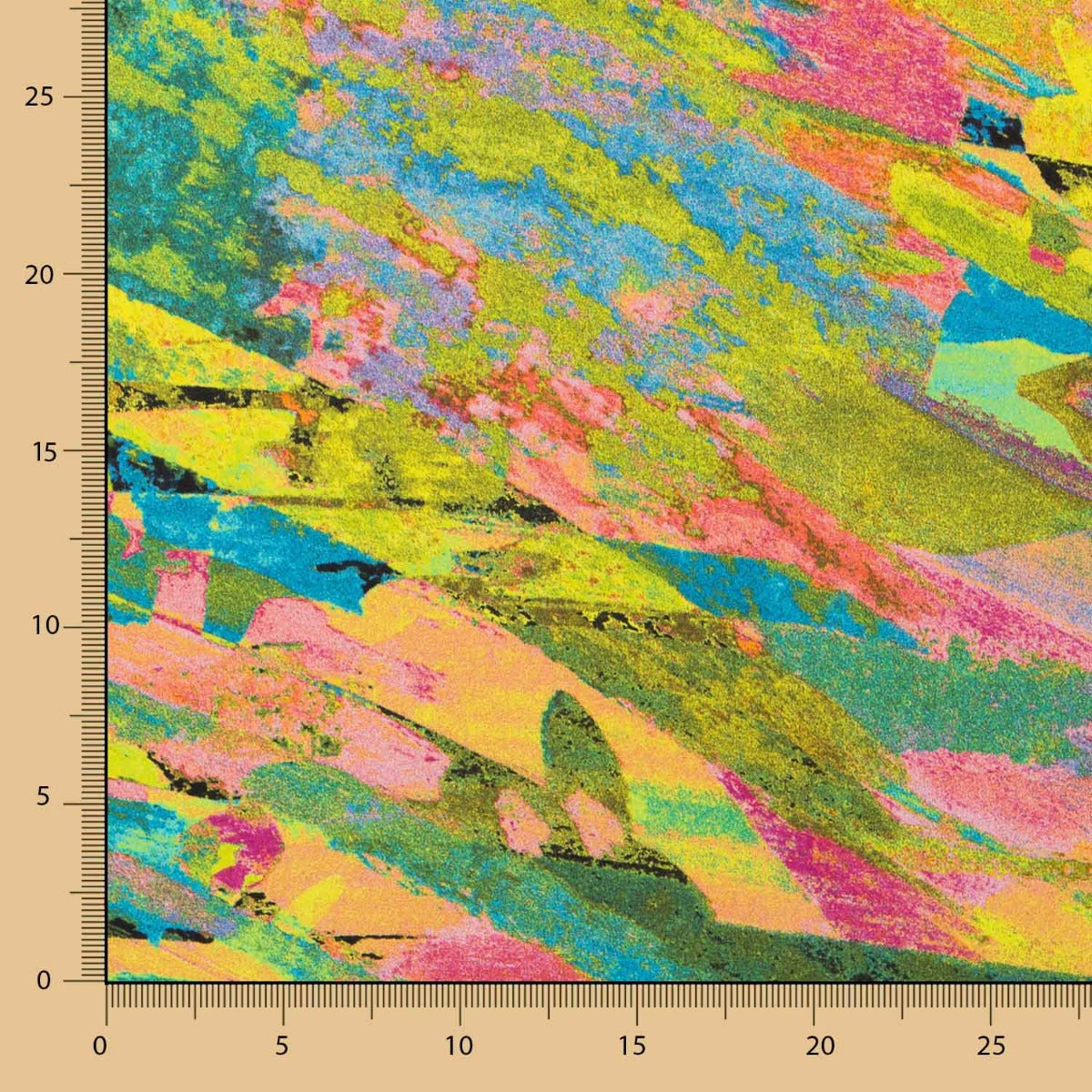 Crepe Poliéster Pintura Verde - Ribes y Casals
