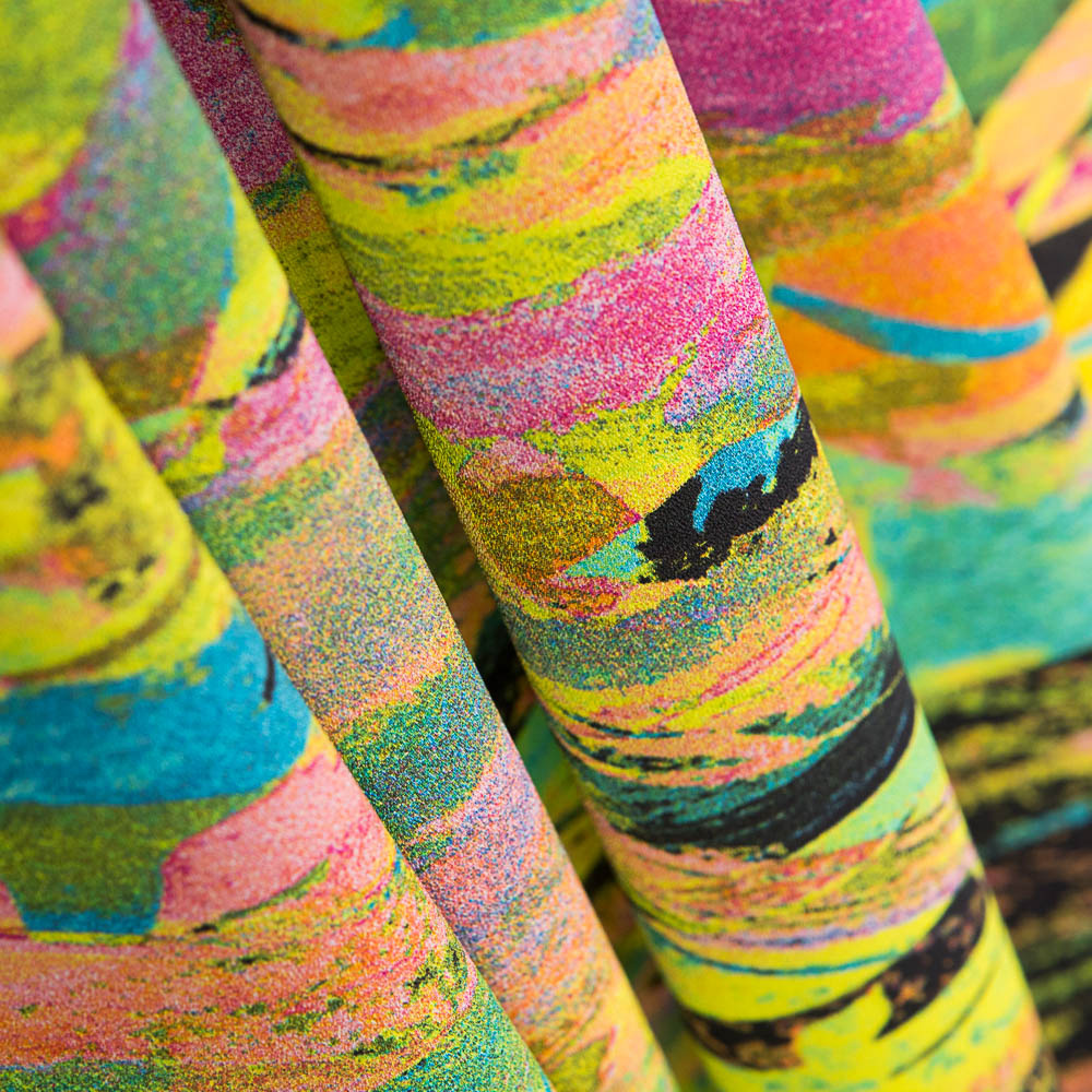 Crepe Poliéster Pintura Verde - Ribes y Casals