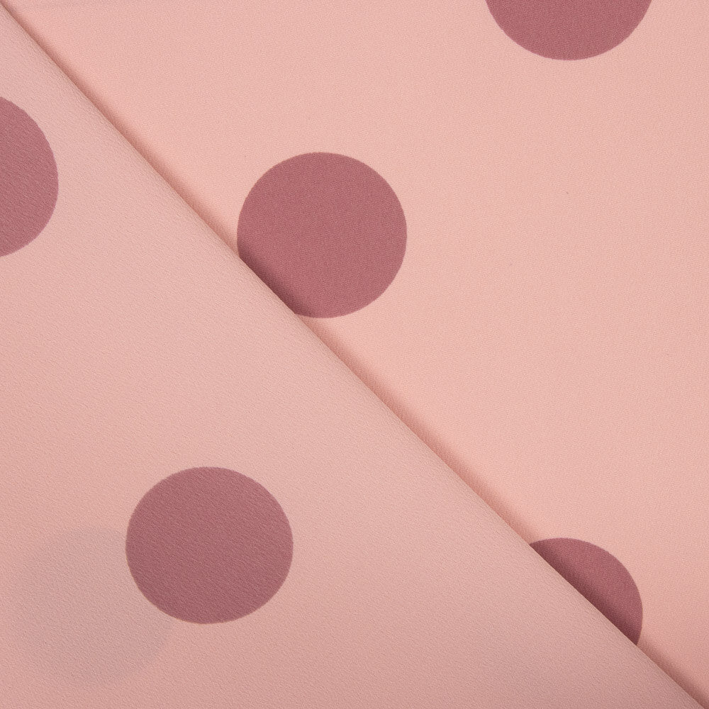 Crepe Poliéster Tom Sobre Tom Rosa - Ribes y Casals