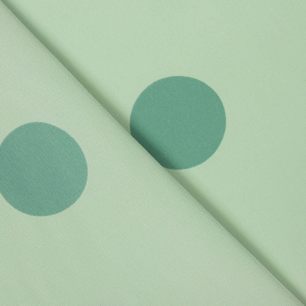 Crepe Poliéster Tom Sobre Tom Verde Água - Ribes y Casals