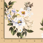 Crepe Viscose Floral Bege - Ribes y Casals