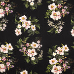 Crepe Viscose Floral Preto - Ribes y Casals