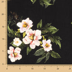 Crepe Viscose Floral Preto - Ribes y Casals