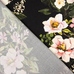 Crepe Viscose Floral Preto - Ribes y Casals