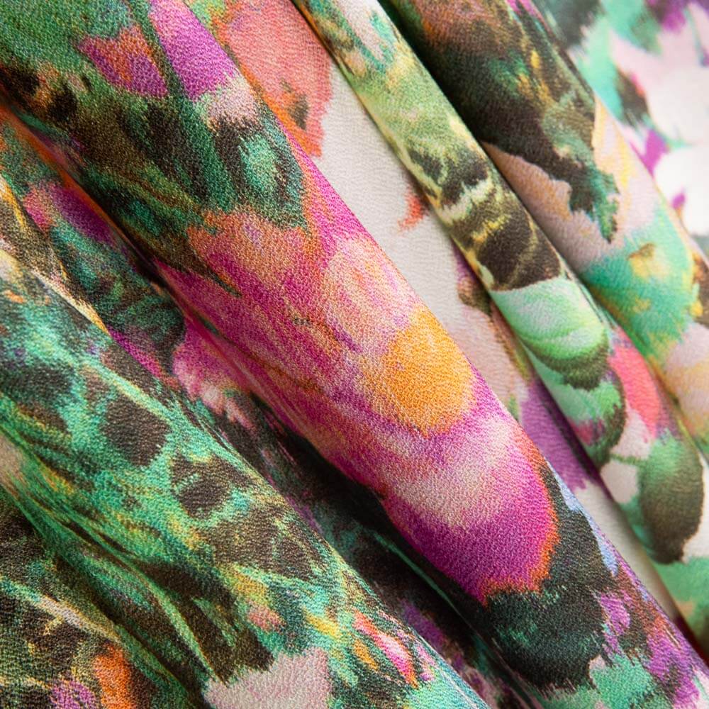 Crepe Viscose Landscape Mauve - Ribes y Casals