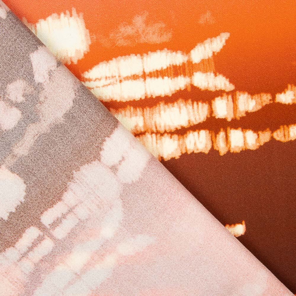 Crepe Viscose Tie Dye Telha - Ribes y Casals