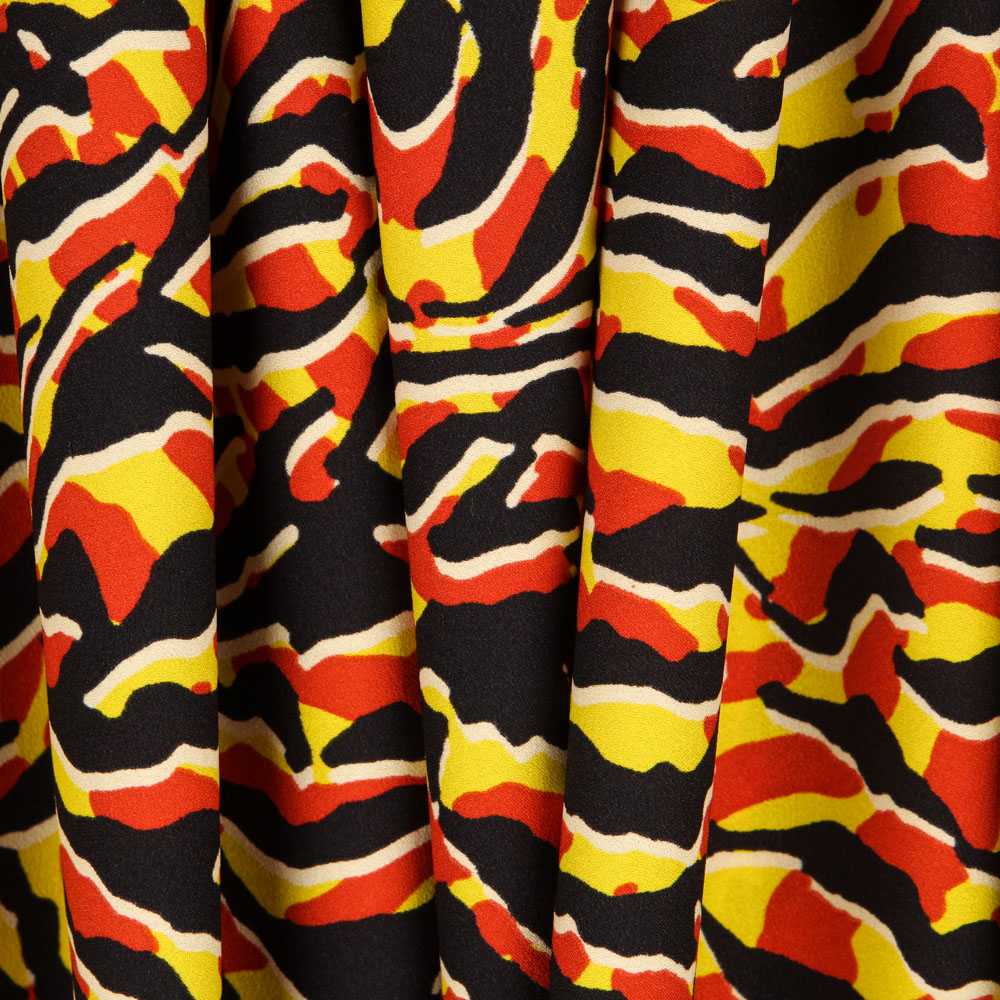 Tecido Crepe Animal Amarelo - Ribes y Casals