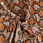 Crepe Animal Print Snake Cobre - Ribes y Casals