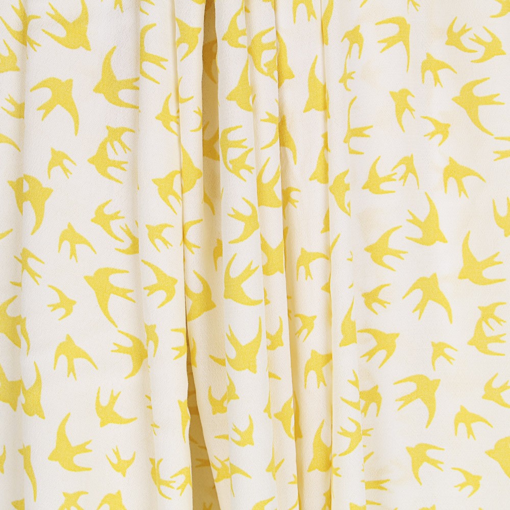 Crepe Birds Amarelo - Ribes y Casals