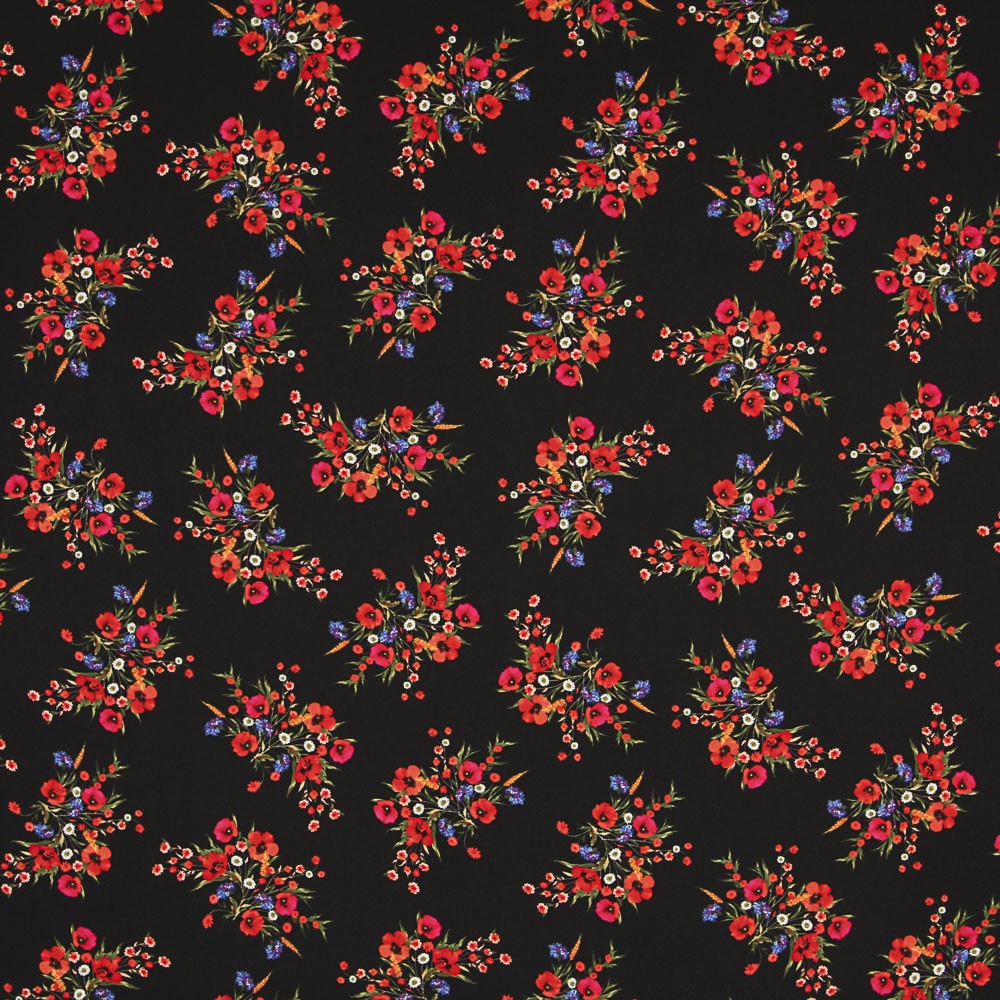 Crepe Bouquet Preto - Ribes y Casals