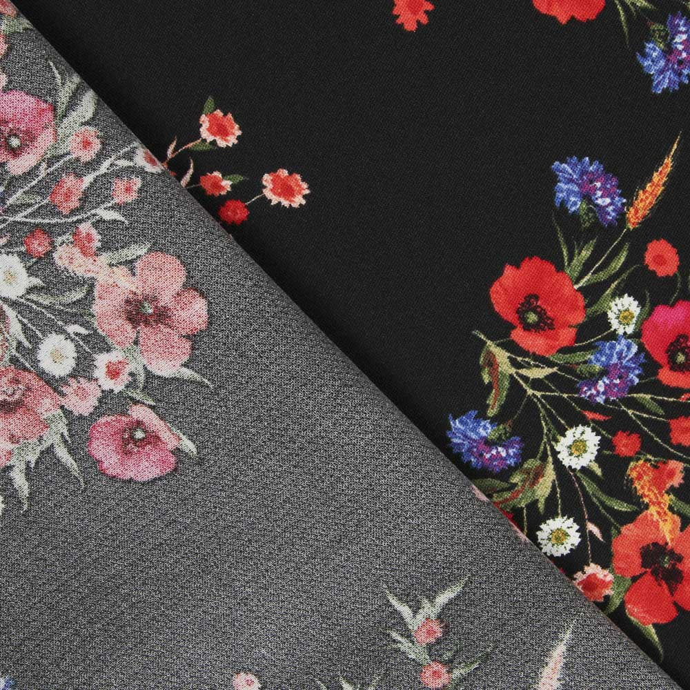 Crepe Bouquet Preto - Ribes y Casals