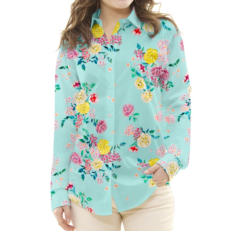 Crepe Bouquet Verde Agua - Ribes y Casals