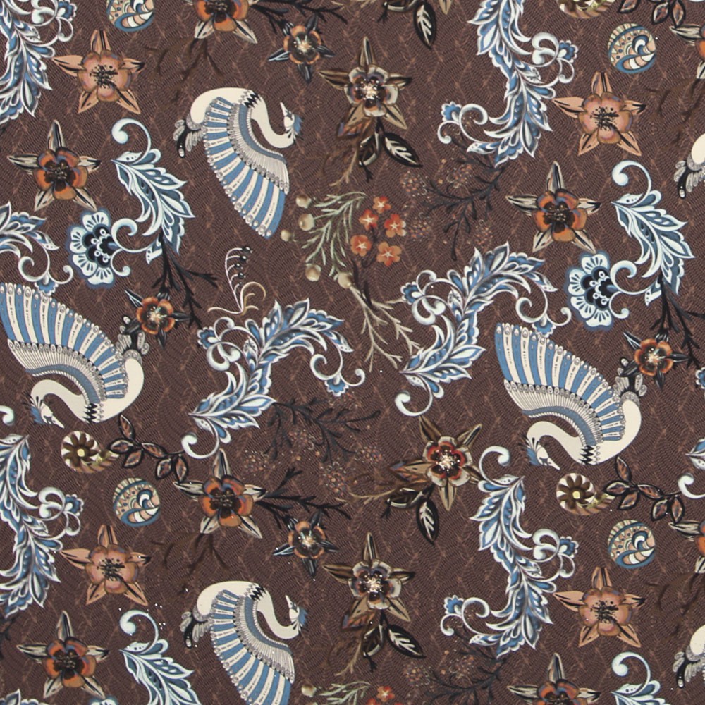 Crepe Shanghai Castanho - Ribes y Casals