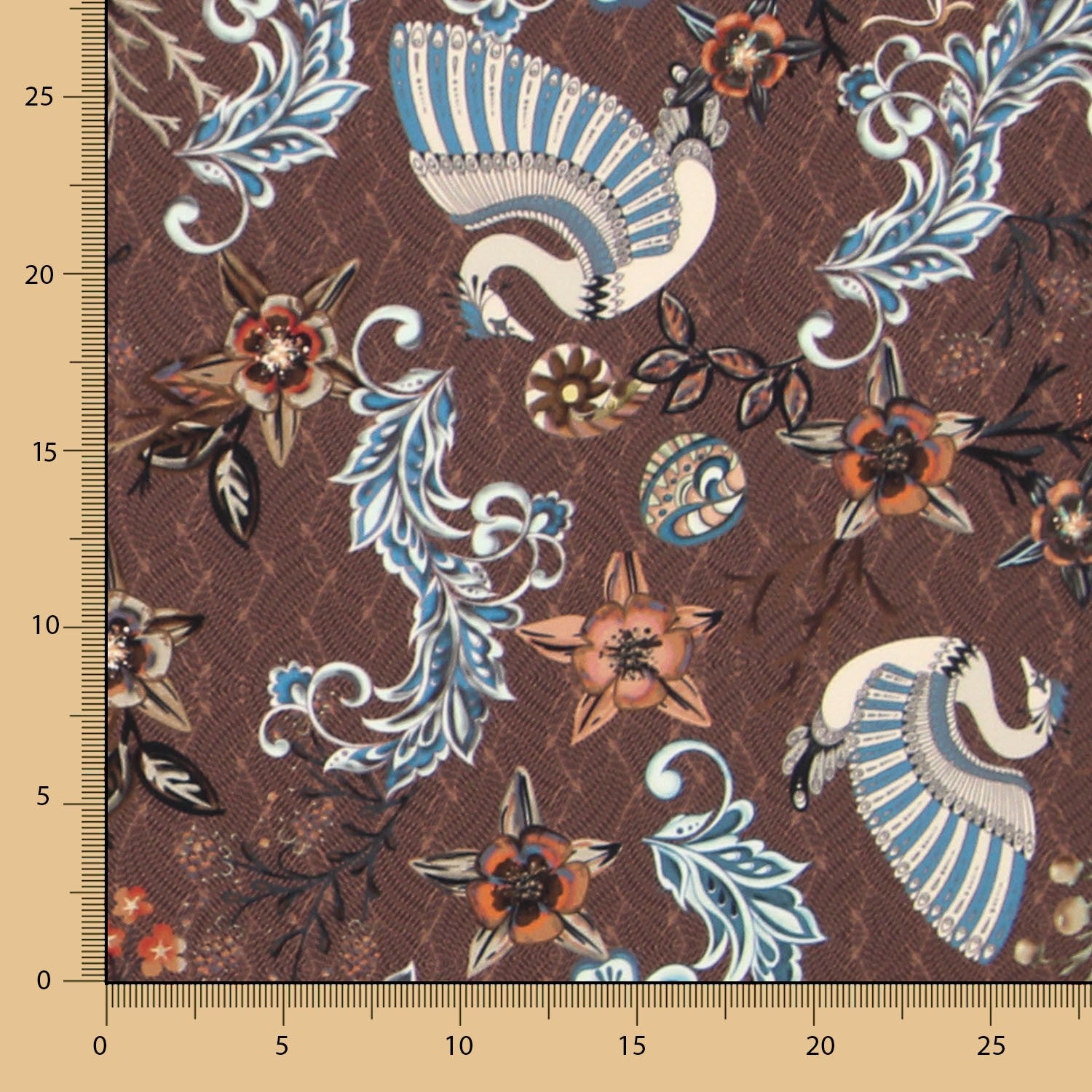 Crepe Shanghai Castanho - Ribes y Casals