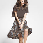 Crepe Shanghai Castanho - Ribes y Casals