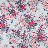 Crepe Satin Birds Light Azuis - Ribes y Casals