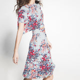 Crepe Satin Birds Light Azuis - Ribes y Casals