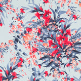 Crepe Satin Birds Light Azuis - Ribes y Casals