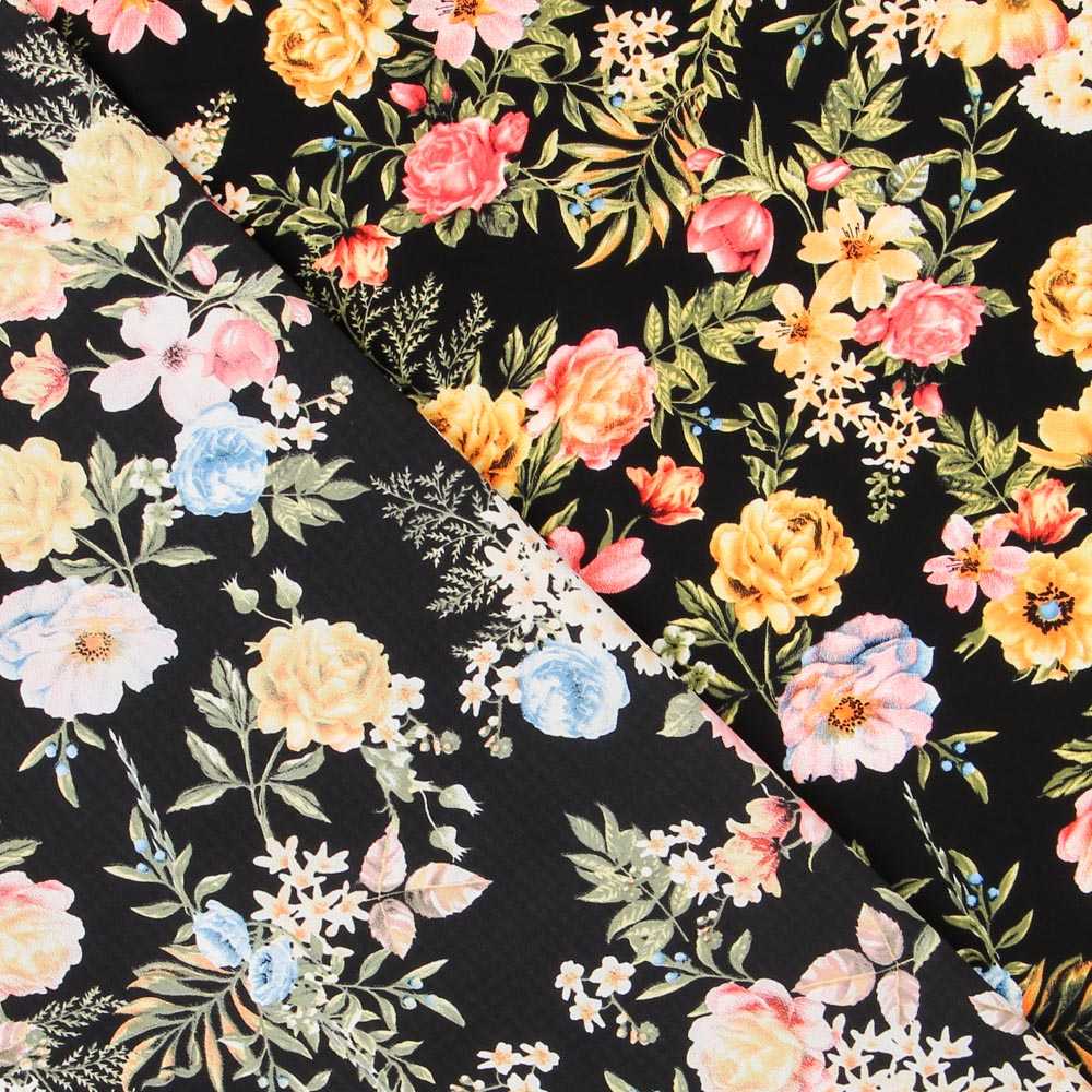 Crepe Cravos Preto - Ribes y Casals