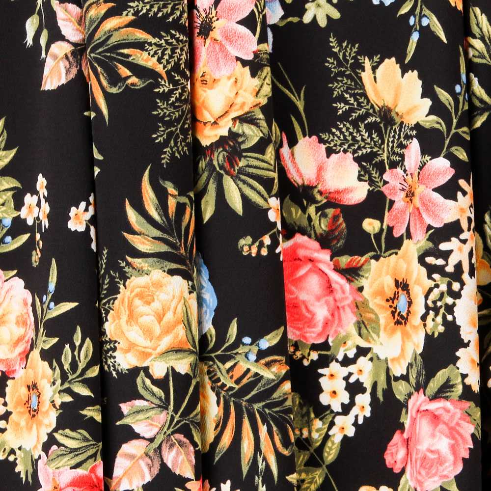 Crepe Cravos Preto - Ribes y Casals