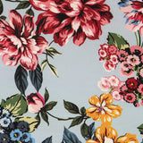 Crepe Rosas Azul Claro - Ribes y Casals