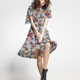 Crepe Rosas Azul Claro - Ribes y Casals