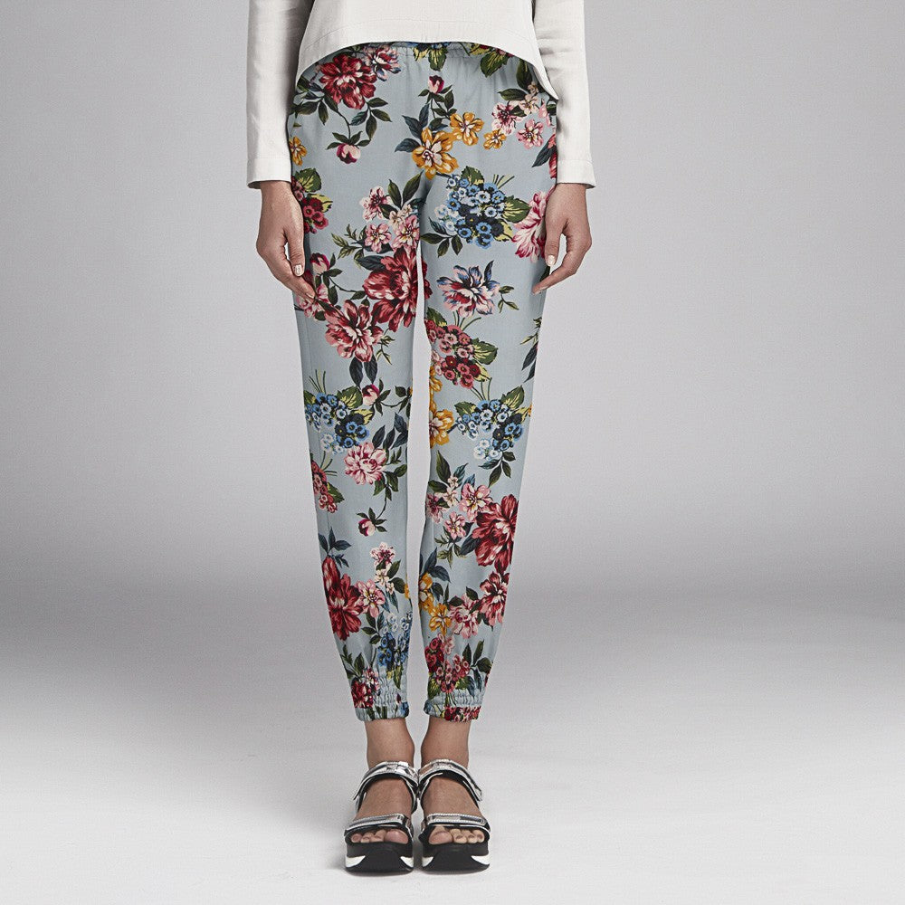 Crepe Rosas Azul Claro - Ribes y Casals