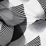 Crepe Diagonal Branca Preto - Ribes y Casals