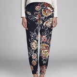 Crepe Elástica Floral Navy - Ribes y Casals