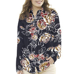 Crepe Elástica Floral Navy - Ribes y Casals