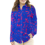 Crepe Satin Birds Light Azuis - Ribes y Casals